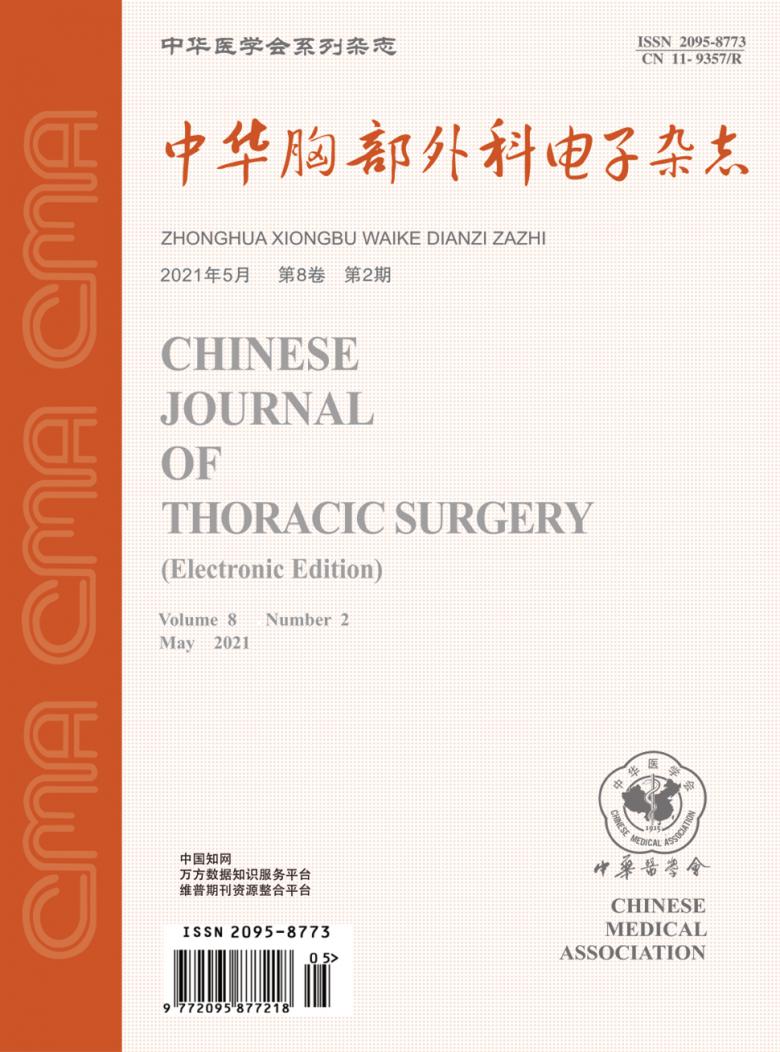 中华胸部外科电子杂志封面