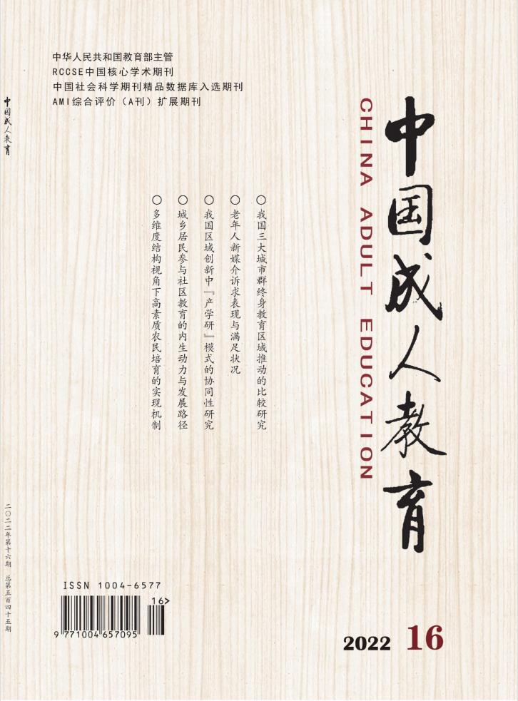 中国成人教育杂志封面