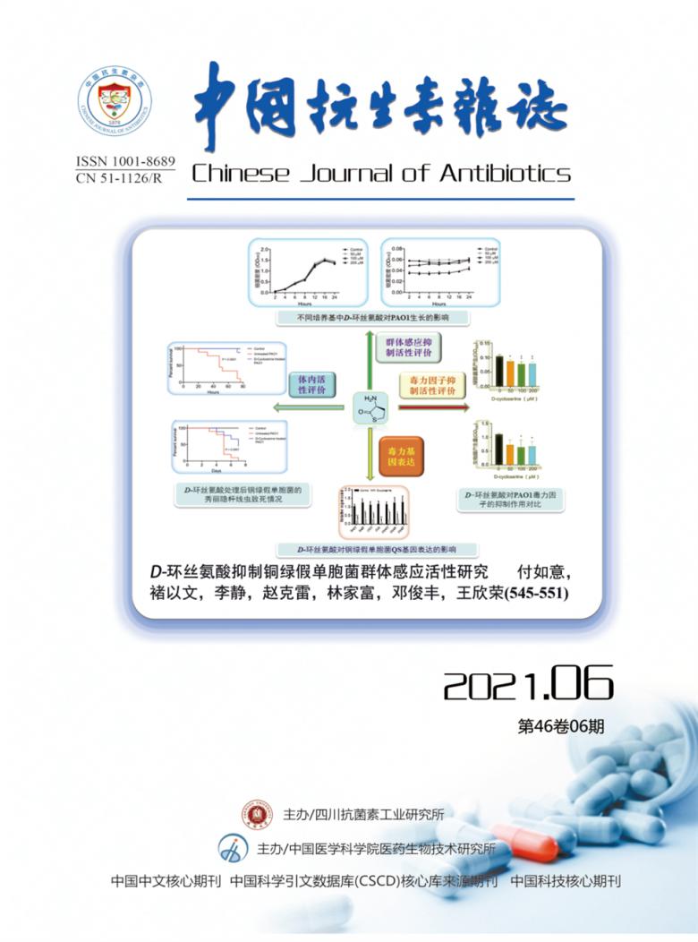 中国抗生素杂志封面