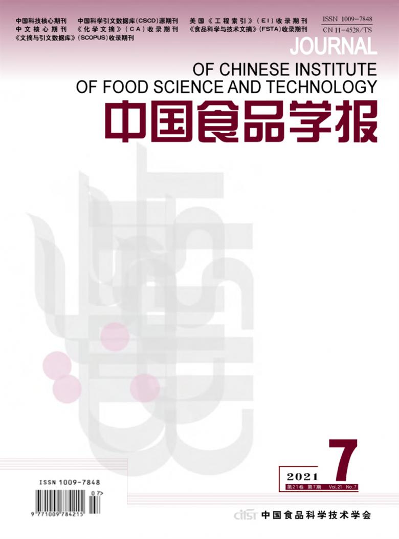 中国食品学报封面