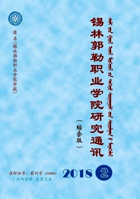 锡林郭勒职业学院研究通讯杂志封面